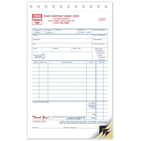 Carbon Copy Sales & Service Invoices