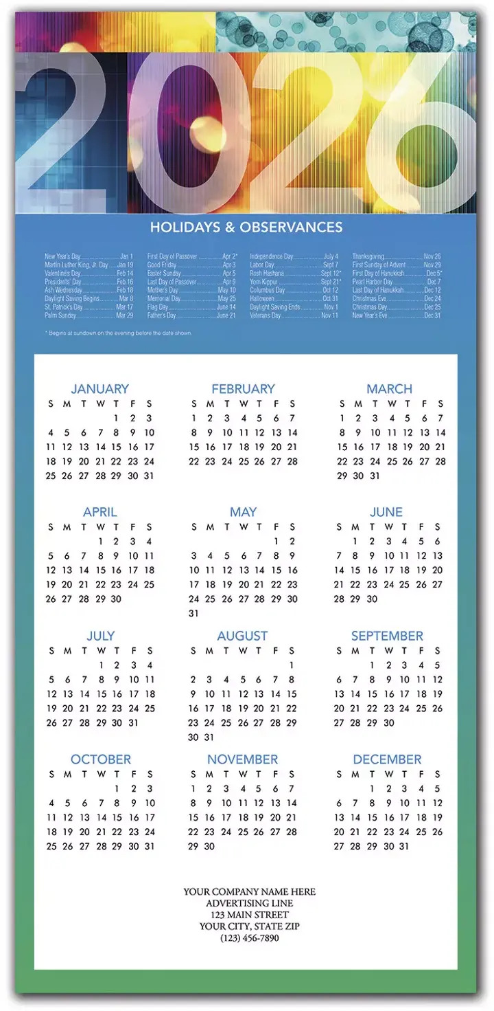 2026 Bold Year Calendar Cards