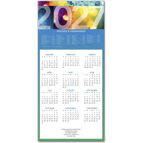 2027 Bold Year Calendar Cards