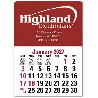Self-Adhesive Calendar Printing