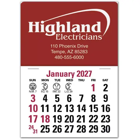 Self-Adhesive Calendar Printing