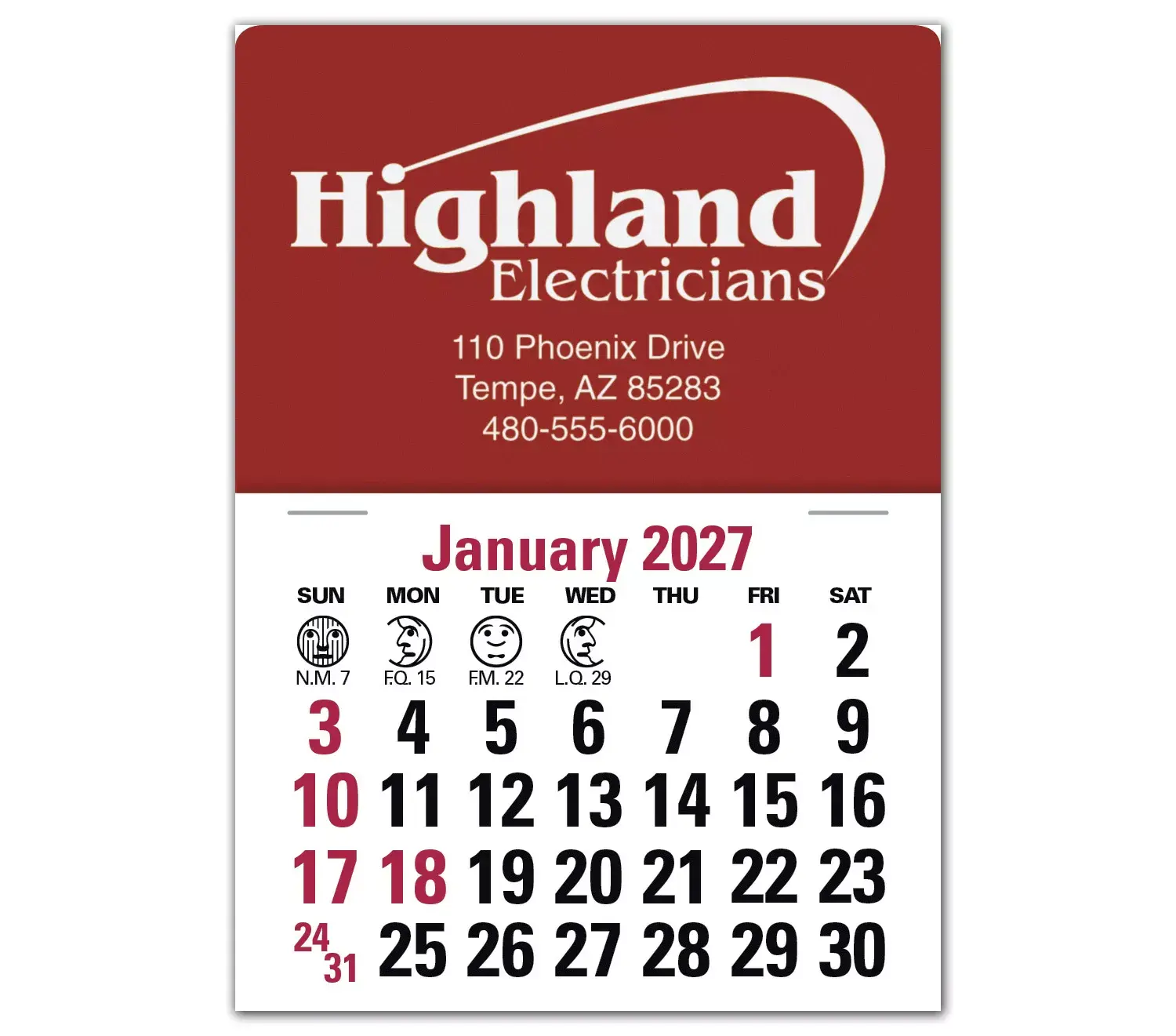Self-Adhesive Calendar Printing