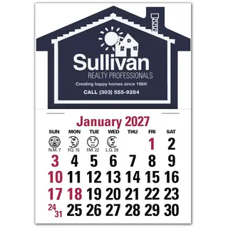 2027 House Shaped Label Calendars
