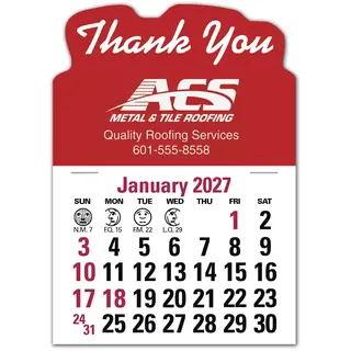 2027 Self-Adhesive Calendars - Thank You