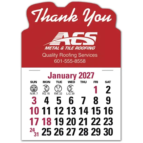 2027 Self-Adhesive Calendars - Thank You
