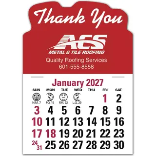 2027 Self-Adhesive Calendars - Thank You