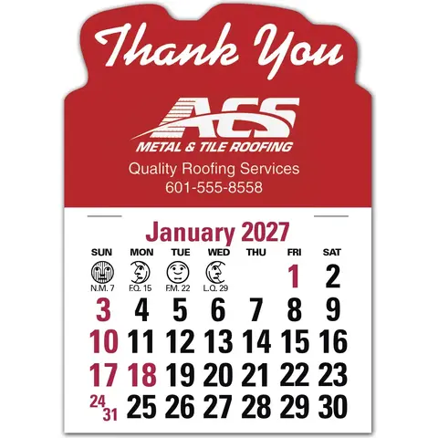 2027 Self-Adhesive Calendars - Thank You