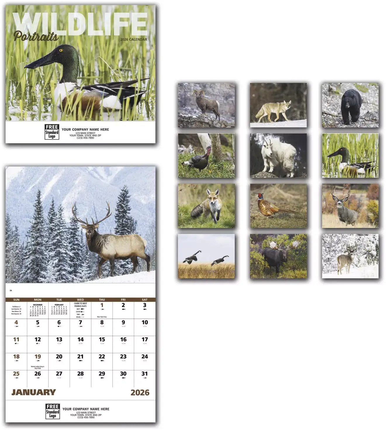 2026 Wildlife Themed Wall Calendars