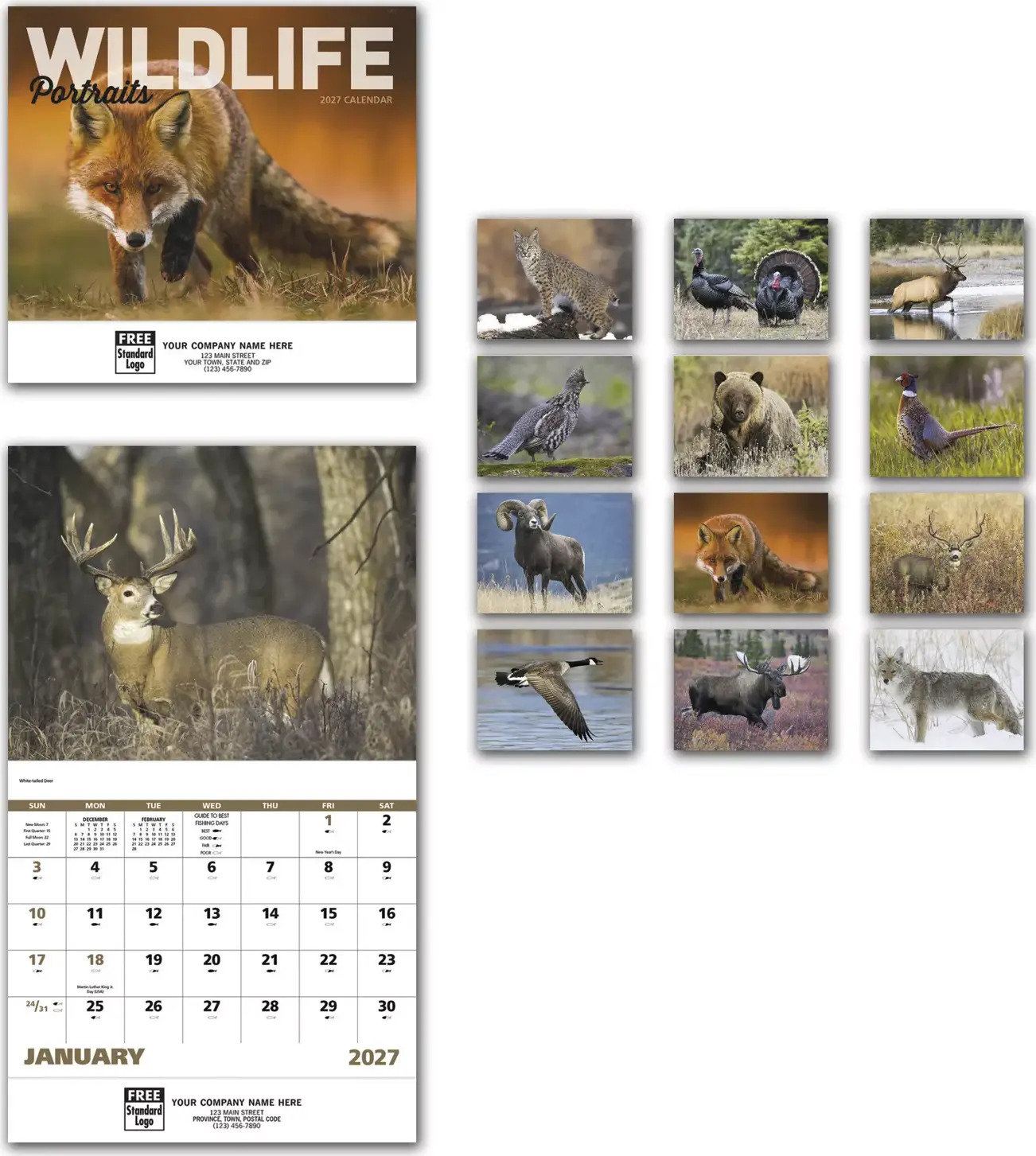 2027 Wildlife Themed Wall Calendars