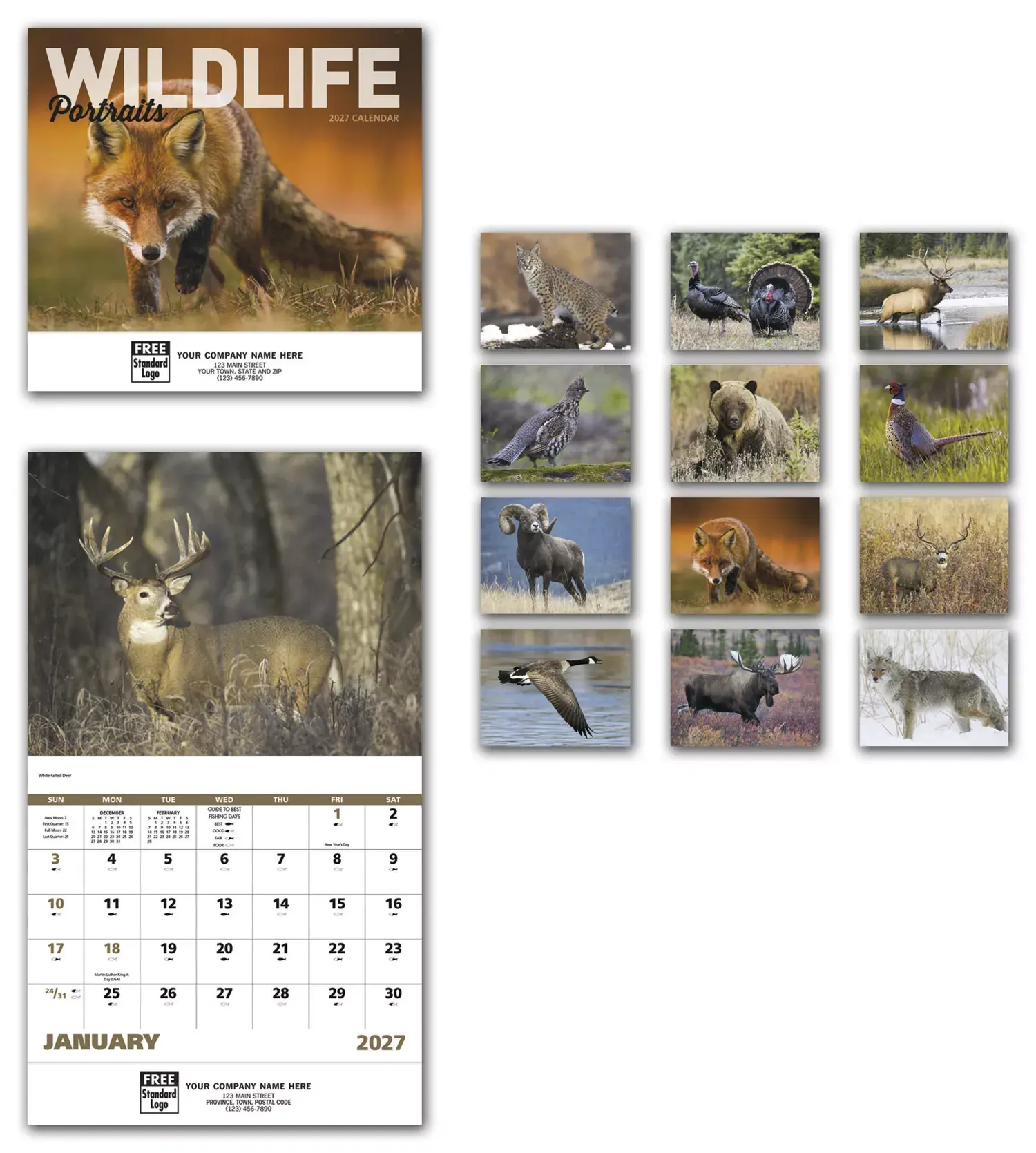 2027 Wildlife Themed Wall Calendars