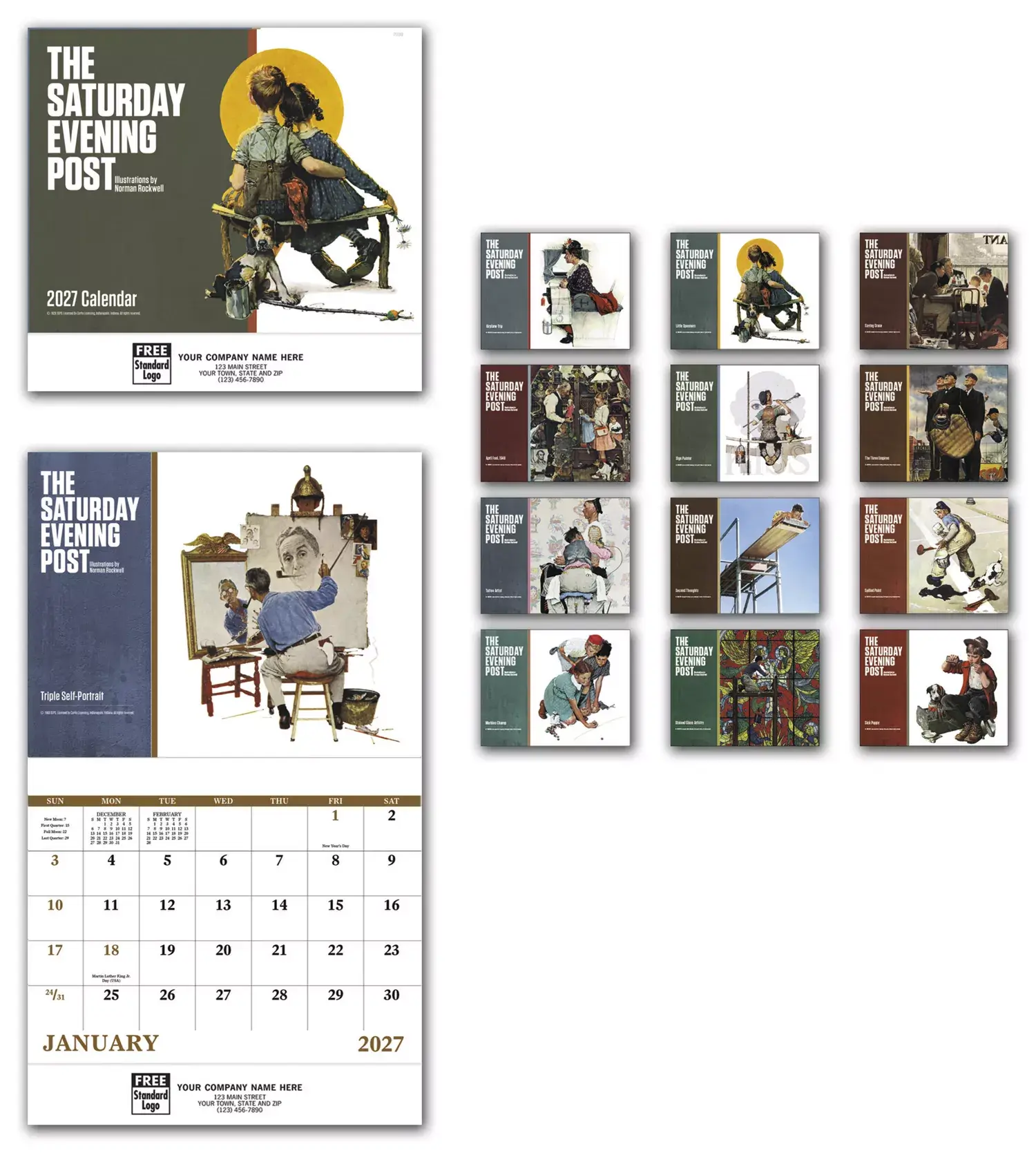 2027 Saturday Evening Post Wall Calendar 