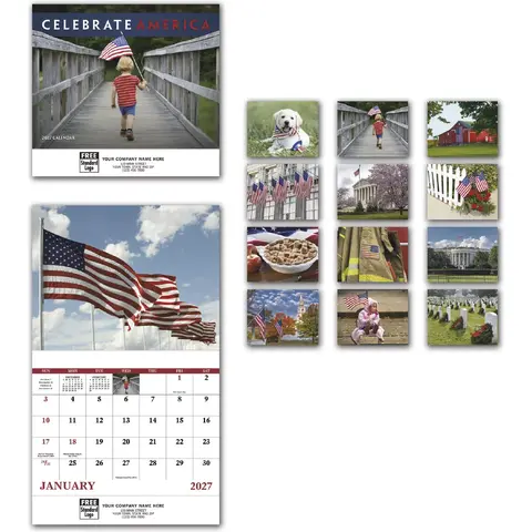 Custom 2027 Patriotic Wall Calendar Printing