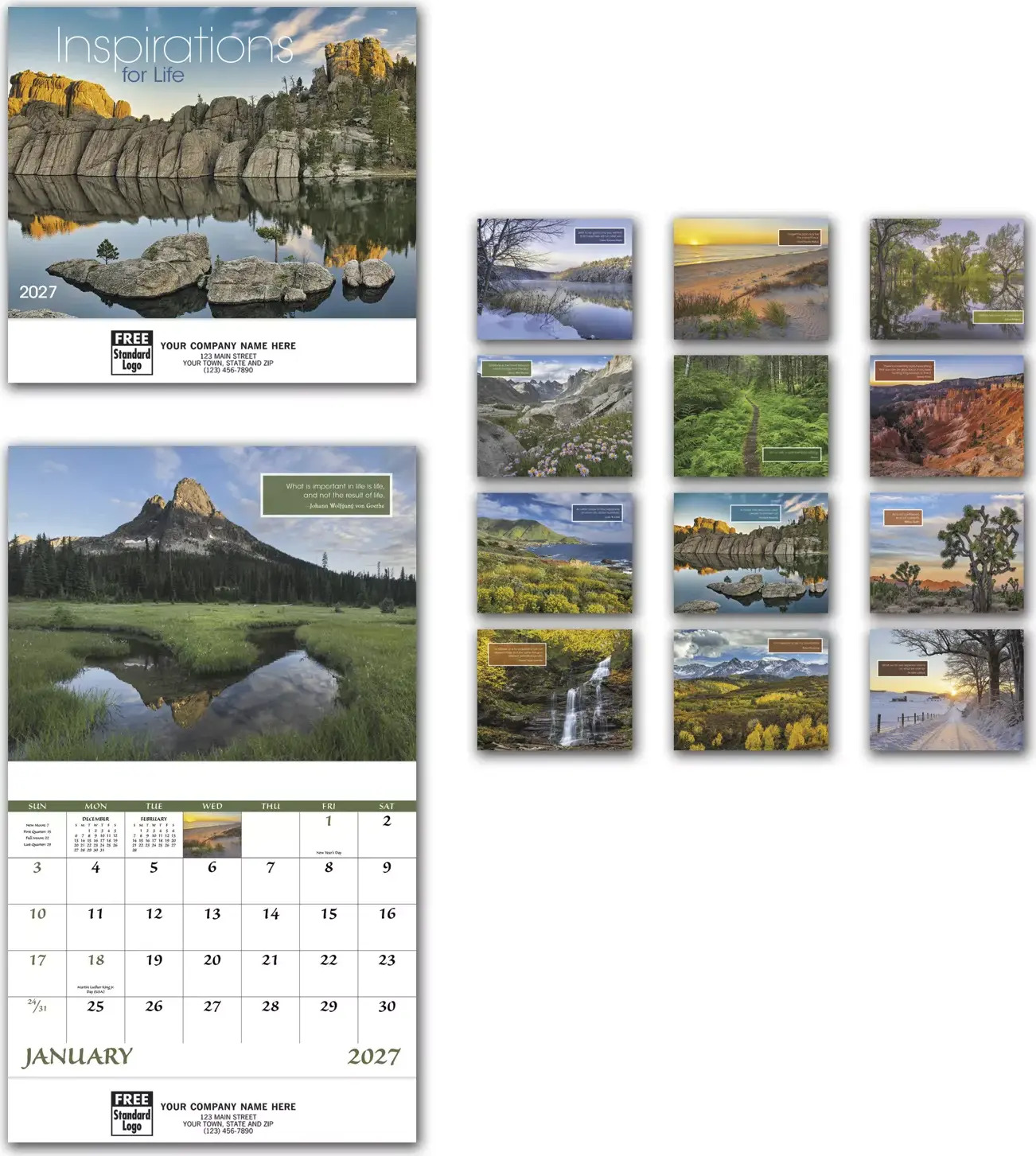 2027 Inspirational Wall Calendars