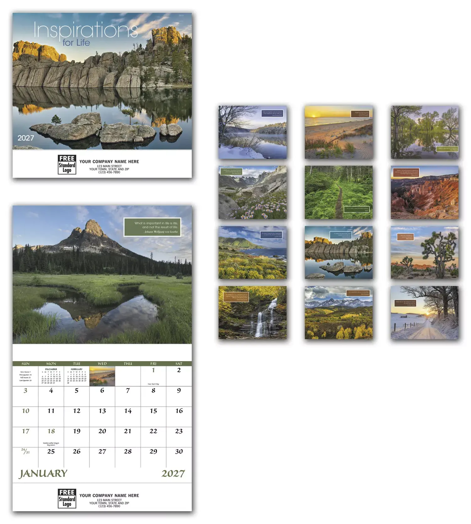 2027 Inspirational Wall Calendars