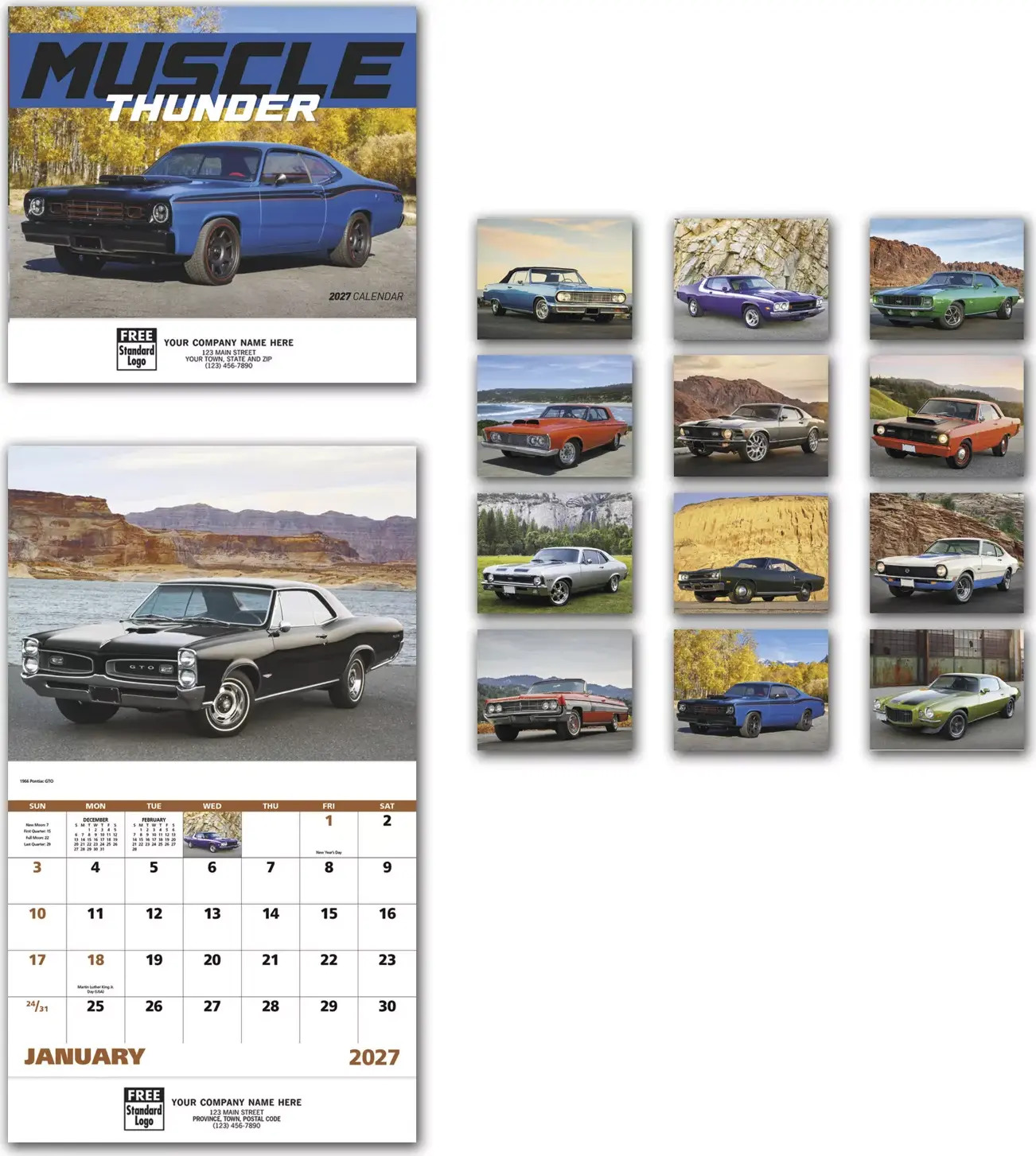 2027 Automotive Wall Calendars