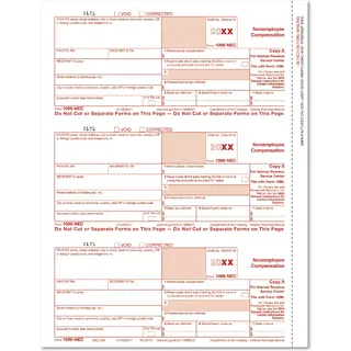 1099 NEC Forms - Copy A