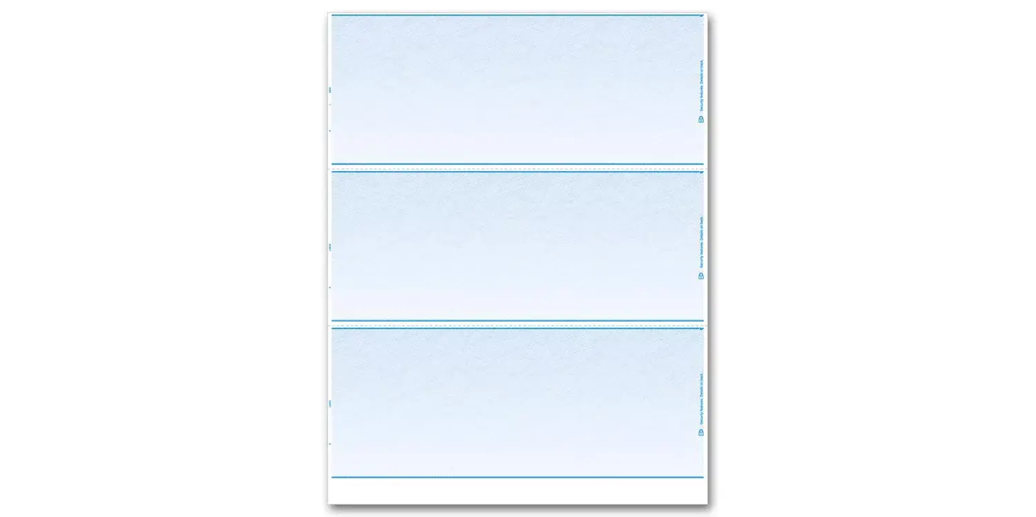 Blank Laser Check - 3-Up