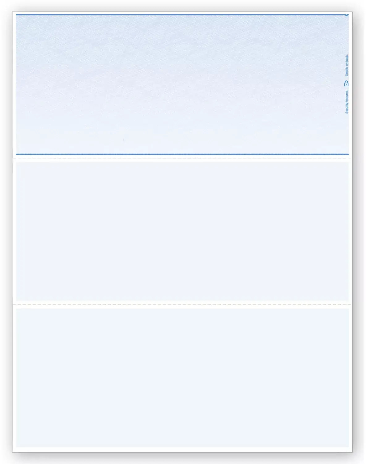 Laser Top Check, Blank with Perforation