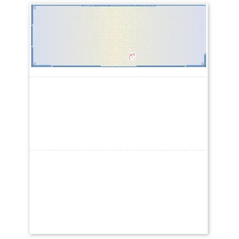 Laser top blank checks