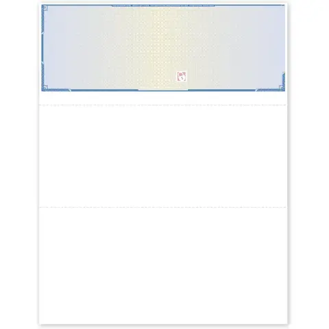 Laser top blank checks