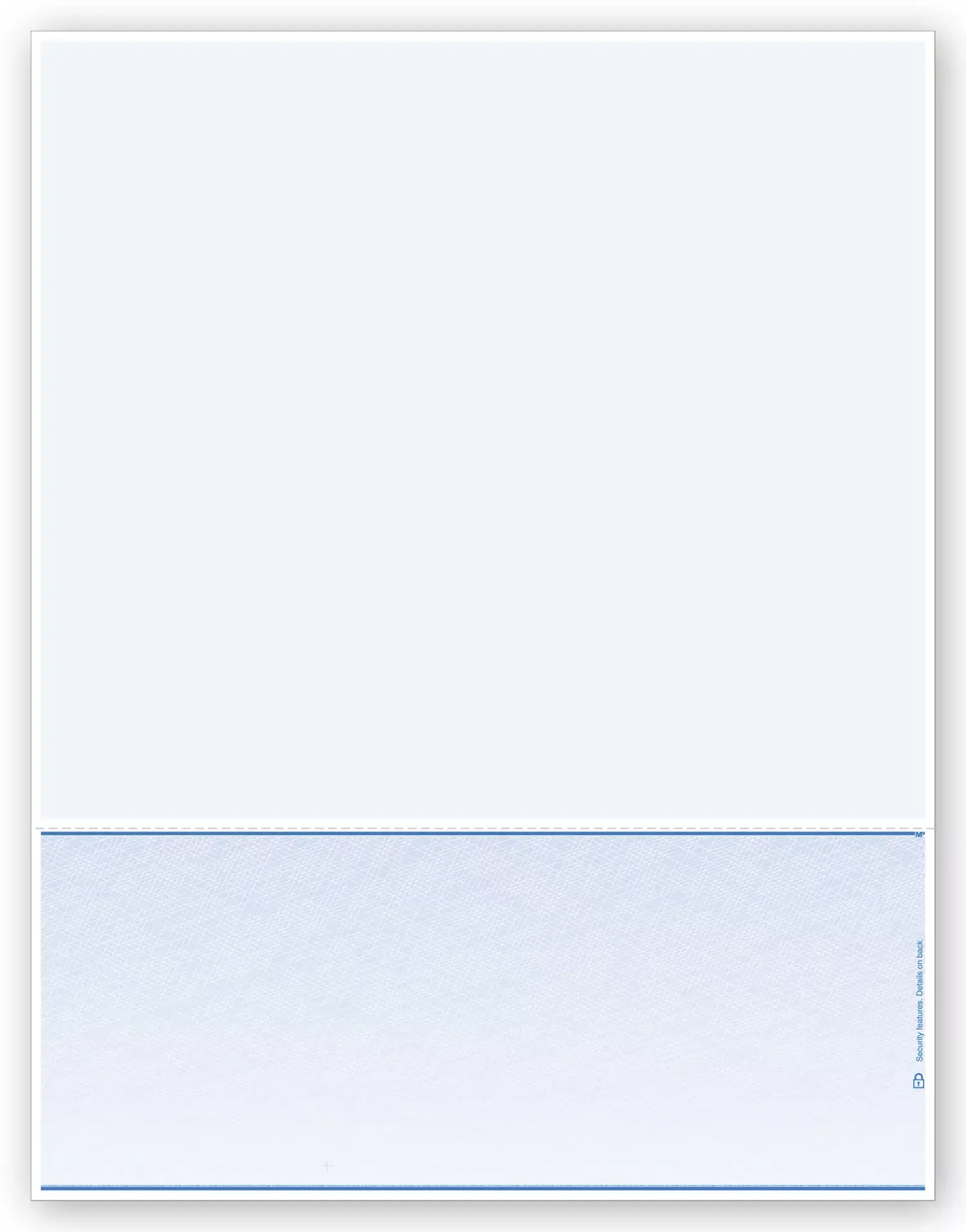 Blank Laser Checks with Long Stub