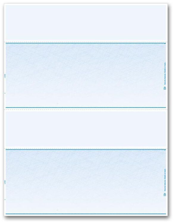 Blank Laser Checks - 2-Up