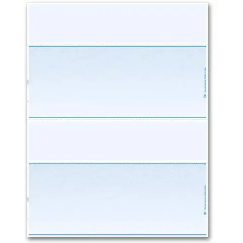 Blank Laser Checks - 2-Up