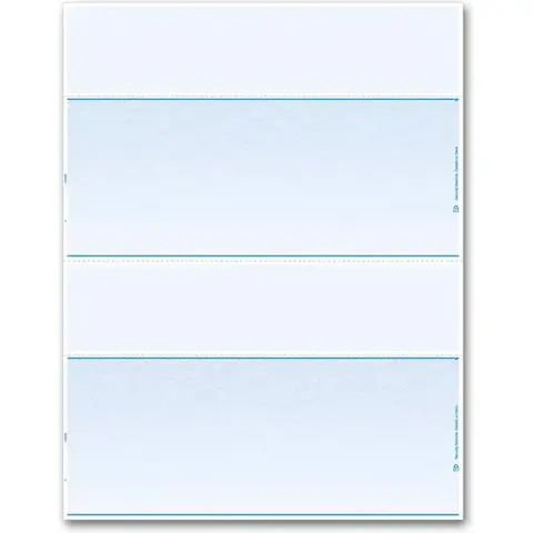 Blank Laser Checks - 2-Up