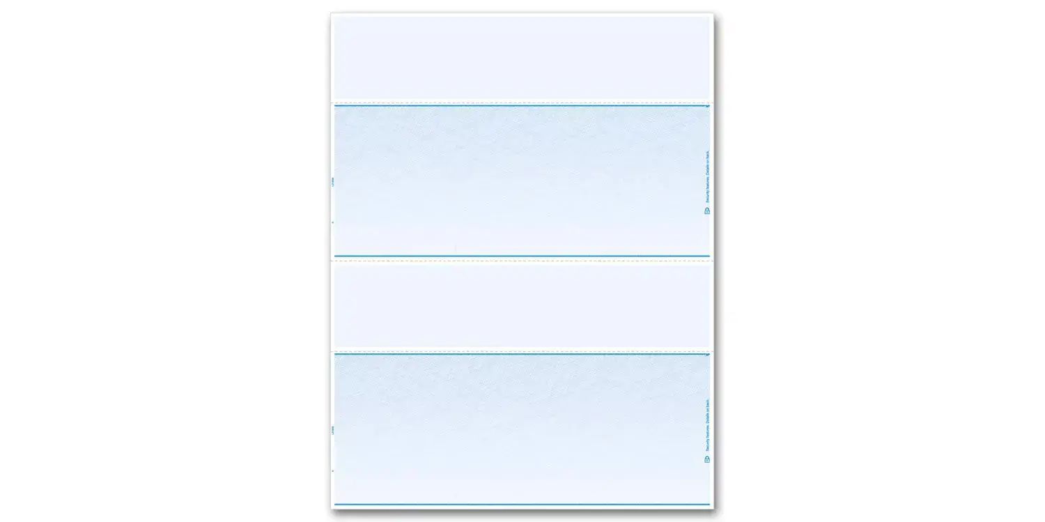 Blank Laser Checks - 2-Up
