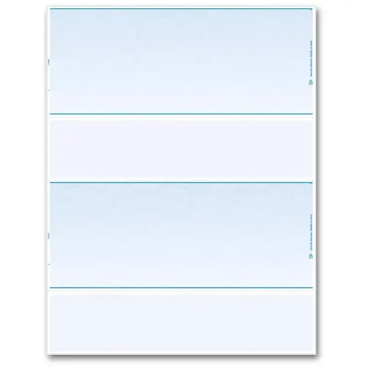 Blank Laser Checks - 2-Up