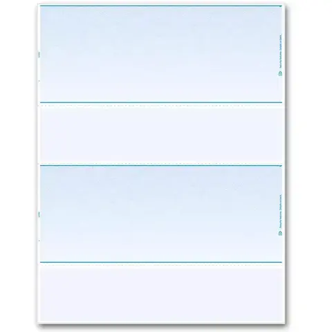 Blank Laser Checks - 2-Up