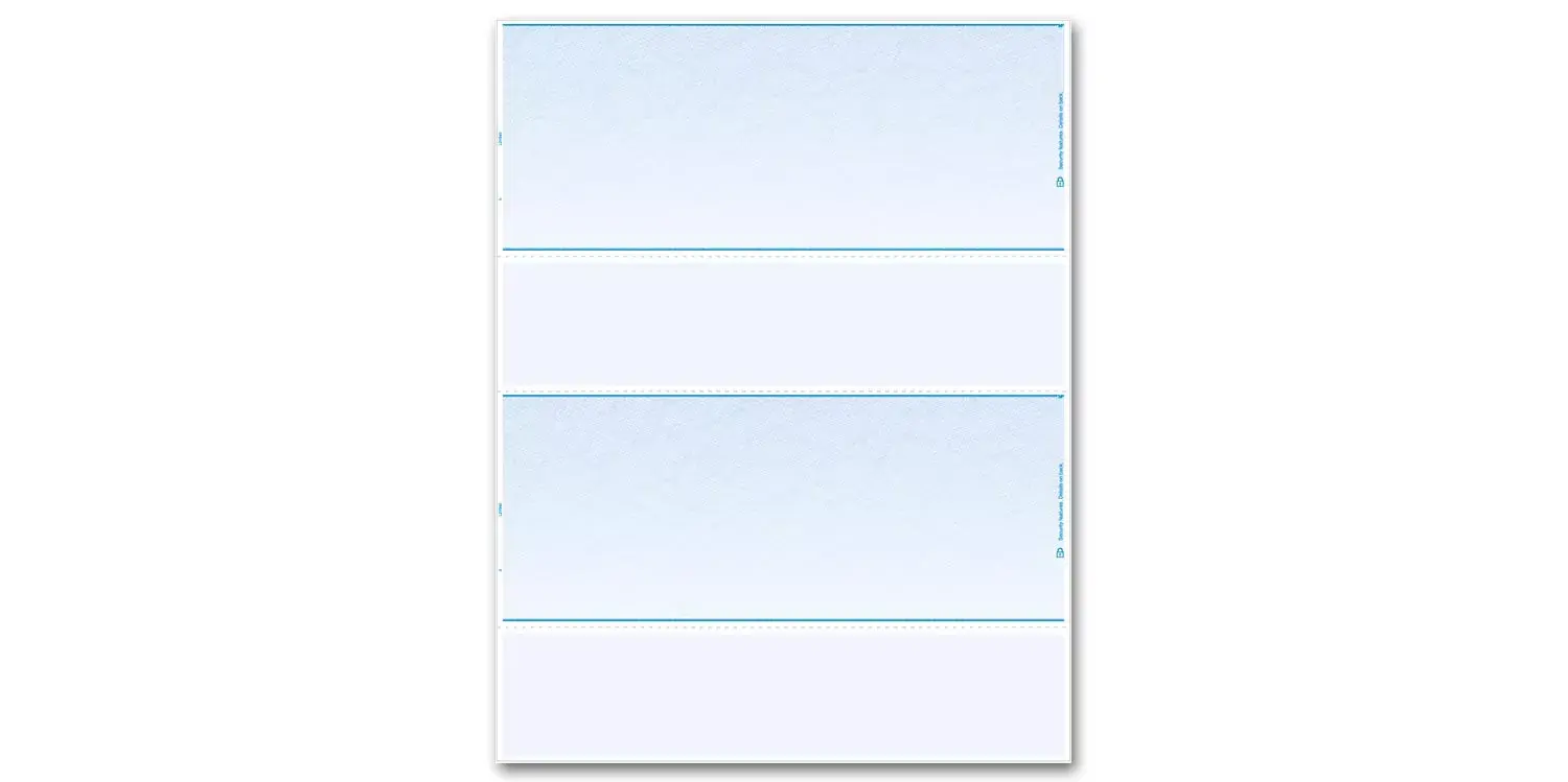 Blank Laser Checks - 2-Up