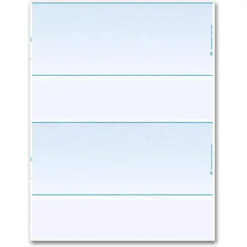 Blank Laser Checks - 2-Up
