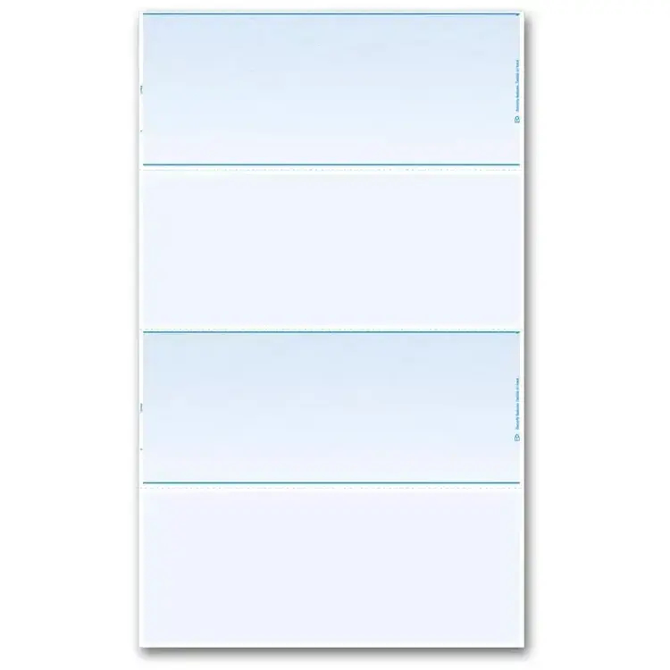 Blank Laser Checks - 2-Up Format