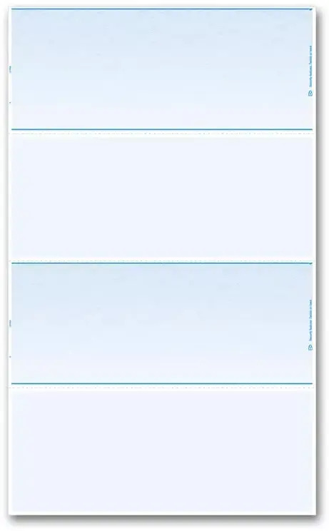 Blank Laser Checks - 2-Up Format