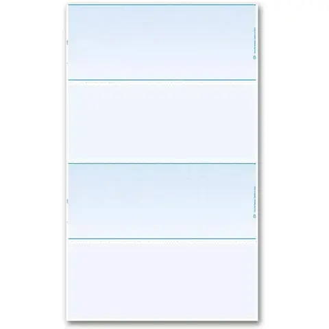 Blank Laser Checks - 2-Up Format