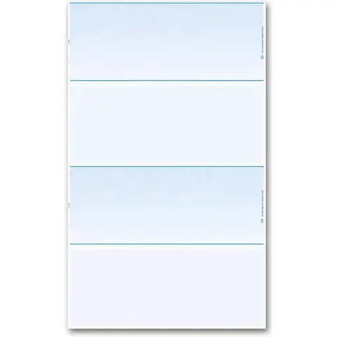 Blank Laser Checks - 2-Up Format
