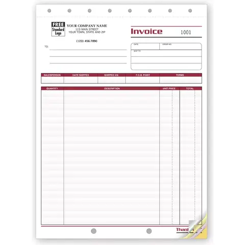 4551 - Professional Invoices, Letter Size