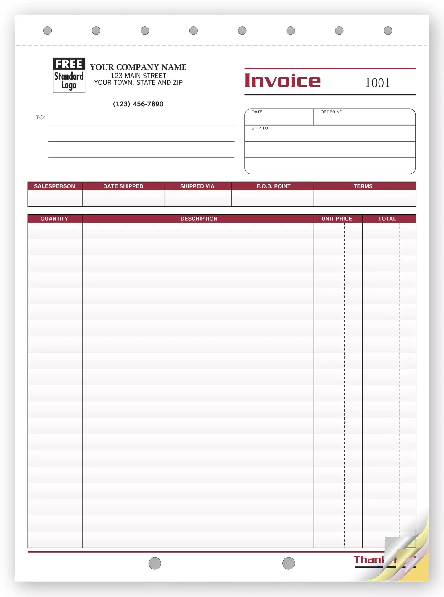4551 - Professional Invoices, Letter Size