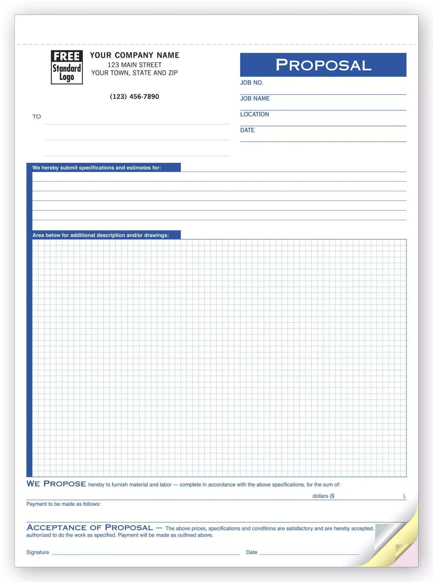 274 - Custom Printed Graph Paper Proposals