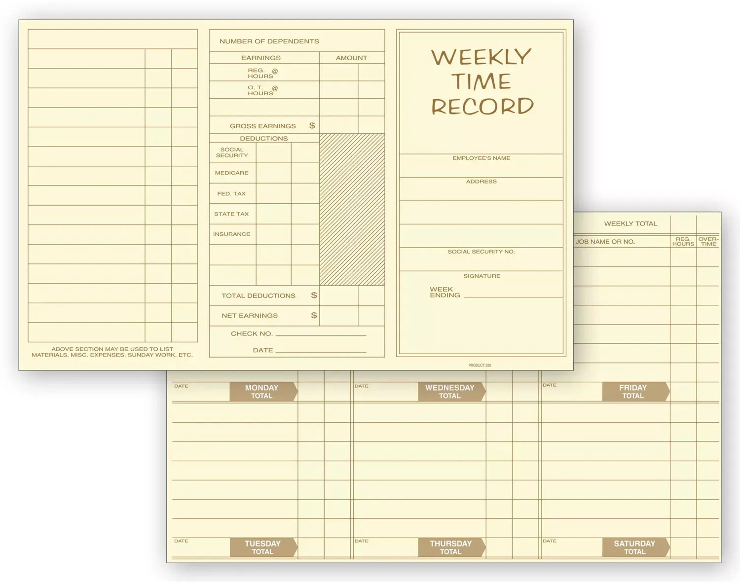 Weekly Employee Time Cards