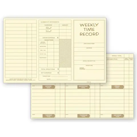 Weekly Employee Time Cards