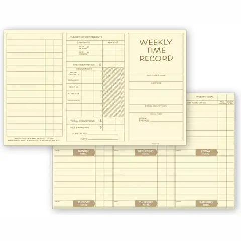 Weekly Employee Time Cards