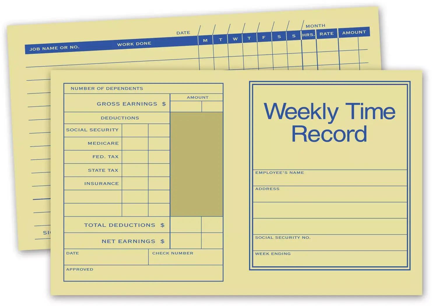 Weekly Time Record Cards