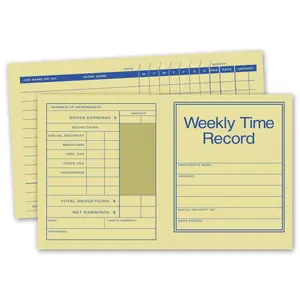 Weekly Time Record Cards