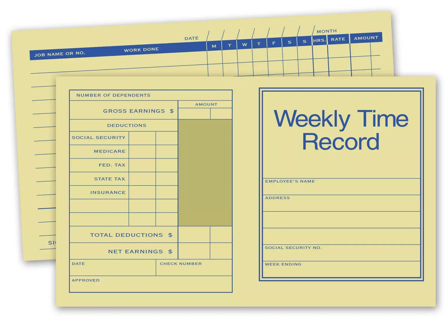 Weekly Time Record Cards