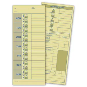 Compact Employee Time Cards