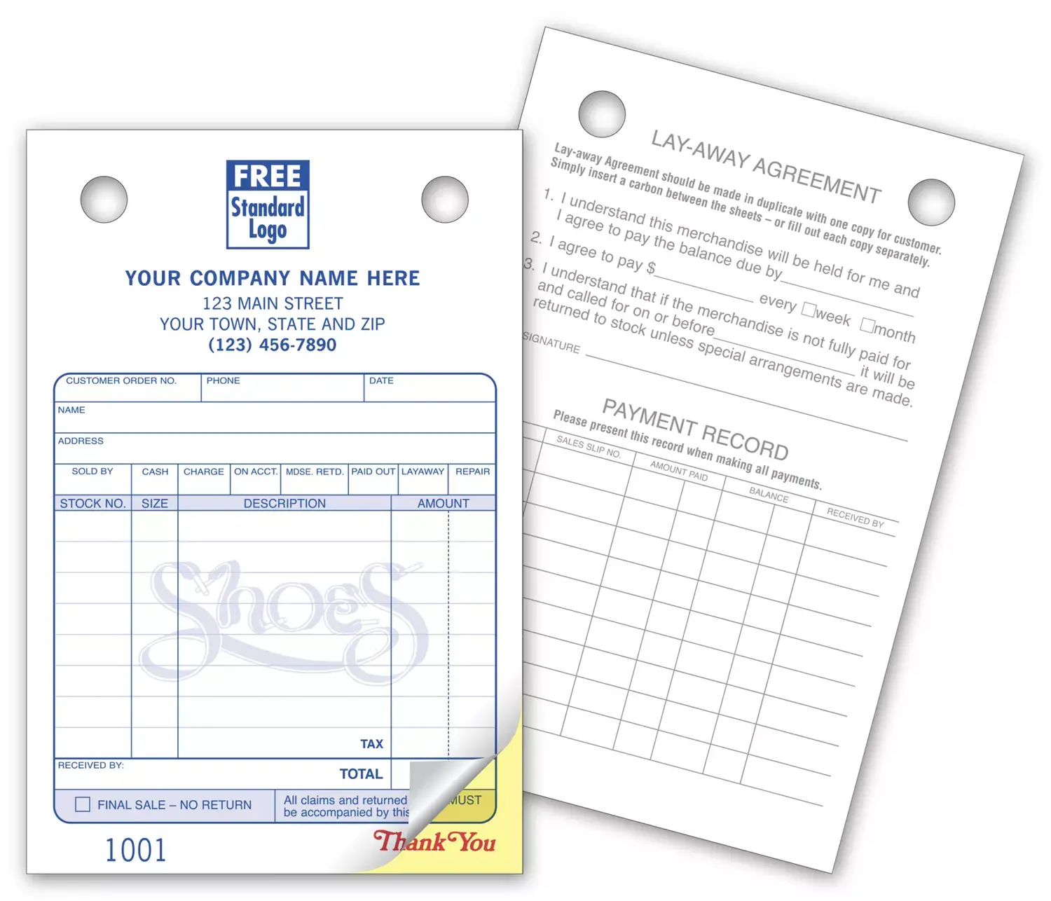 Shoes Order Forms