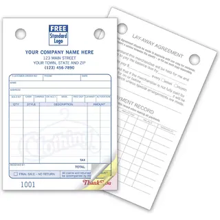 Clothing Order Forms, Small
