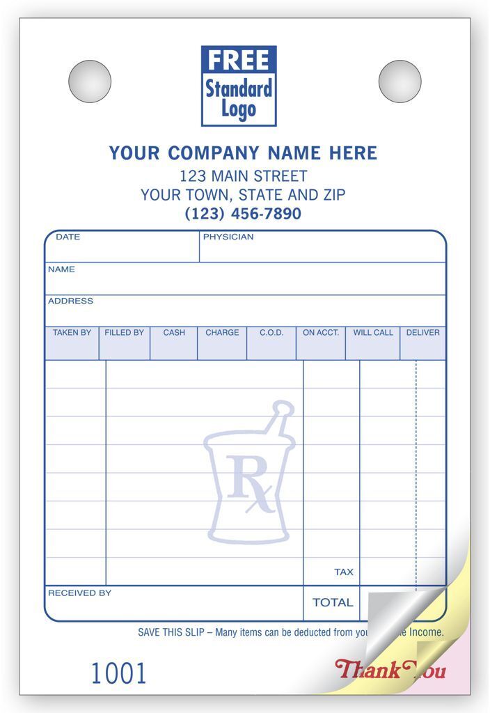 Pharmacy Order Forms, Small